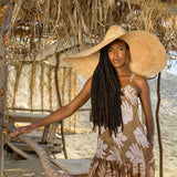 Tiered A-Line Mini Dress - Breadfruit Clay