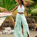 Coral Wrap Pants - Sea Glass