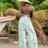 Coral Wrap Pants - Sea Glass