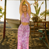 Coral Wrap Pants - Orchid