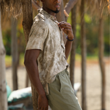 Men's Linen Shorts - Olive Green