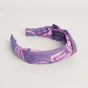 Pink and purple hand-dyed Coco batik print headband by GEOMETRIC. 