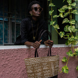 Mudcloth & Leather Tote