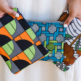 Set of three hand-dyed Zipper Clutch bags by GEOMETRIC. 