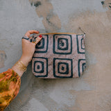 Batik Zipper Clutch - Concrete Jungle