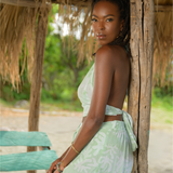 Coral Wrap Shorts - Sea Glass