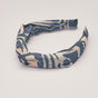 Charcoal hand-dyed batik Coco print headband by GEOMETRIC. 