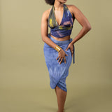 Wrap Skirt - Wedgewood Blue