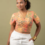 Short Sleeve Wrap Top - Paradise