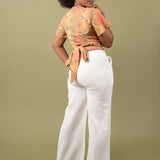 Short Sleeve Wrap Top - Paradise