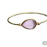 Natural Stone Bangle Pink