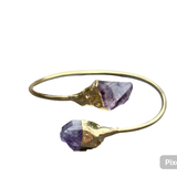 Natural Stone Bangle Amethyst