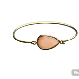 Natural Stone Bangle orange