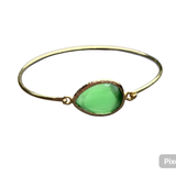Natural Stone Bangle Green