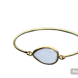 Natural Stone Bangle White