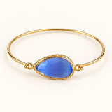 Natural Stone Bangle Blue