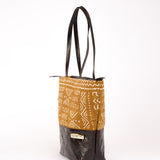 Mudcloth & Leather Tote