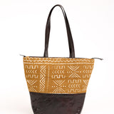 Mudcloth & Leather Tote